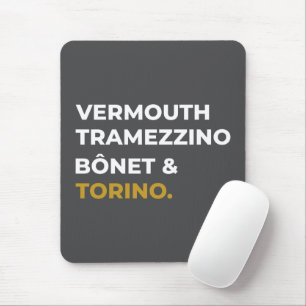 Torino Food Icons - Wermut, Tramezzino, Bônet Mousepad