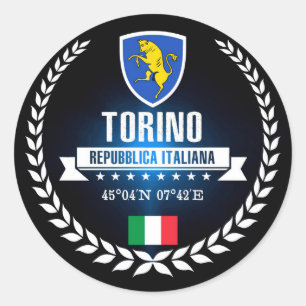 Torino Runder Aufkleber