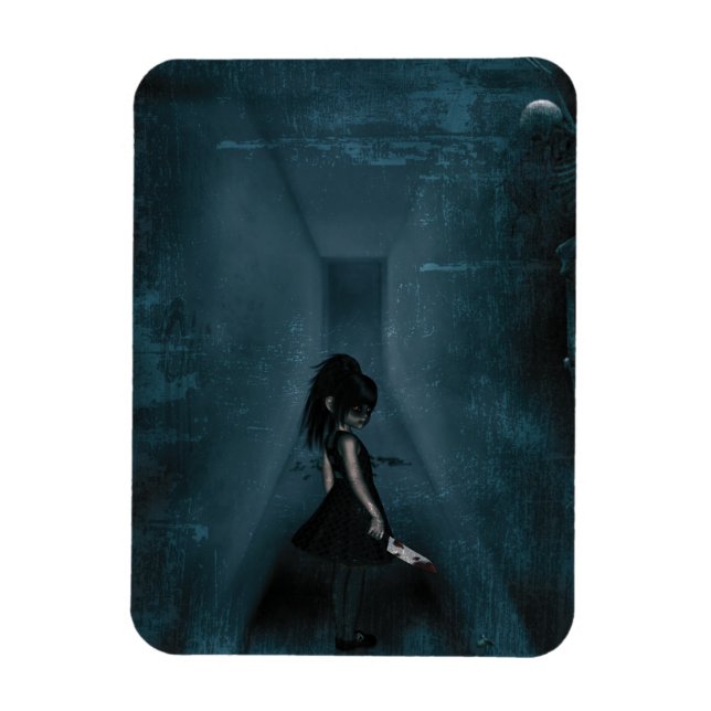 Tormented Gothic Girl Magnet (Vertikal)