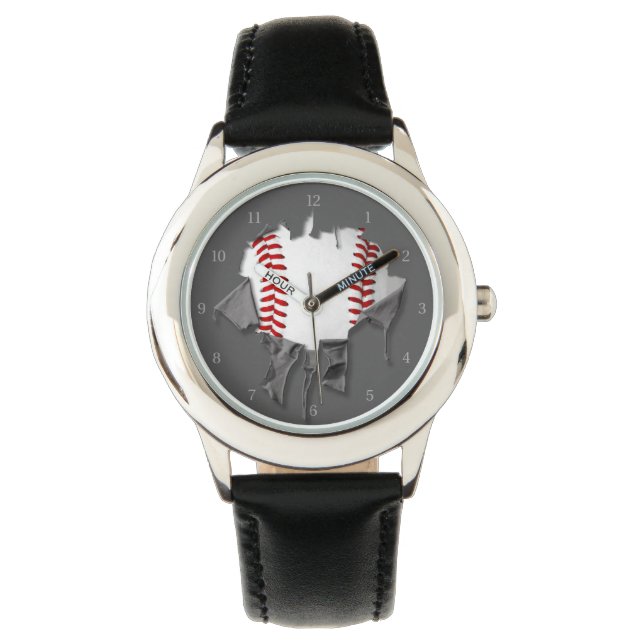 Torn Baseball Armbanduhr (Vorderseite)