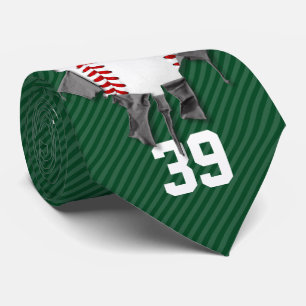 Torn Baseball (dunkel/personalisiert) Krawatte