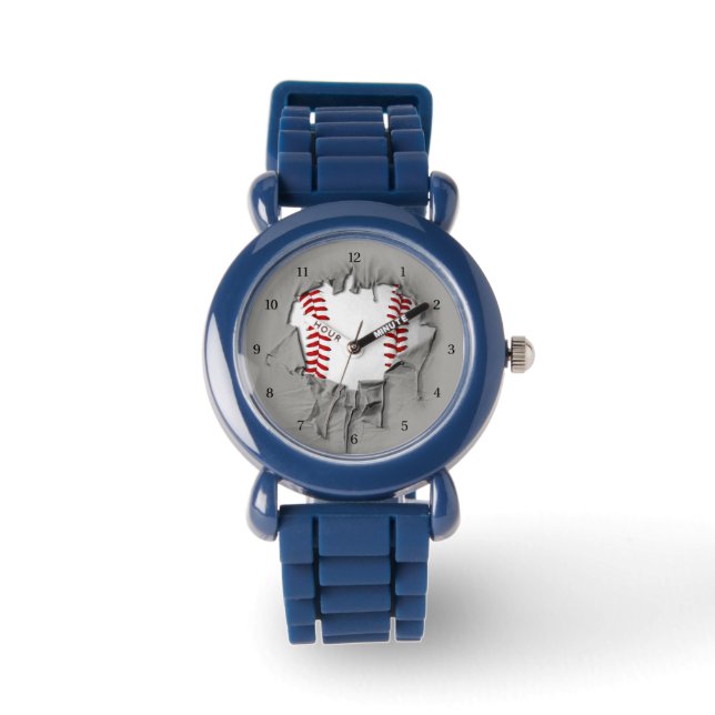 Torn Baseball Wrist Watch Armbanduhr (Vorderseite)