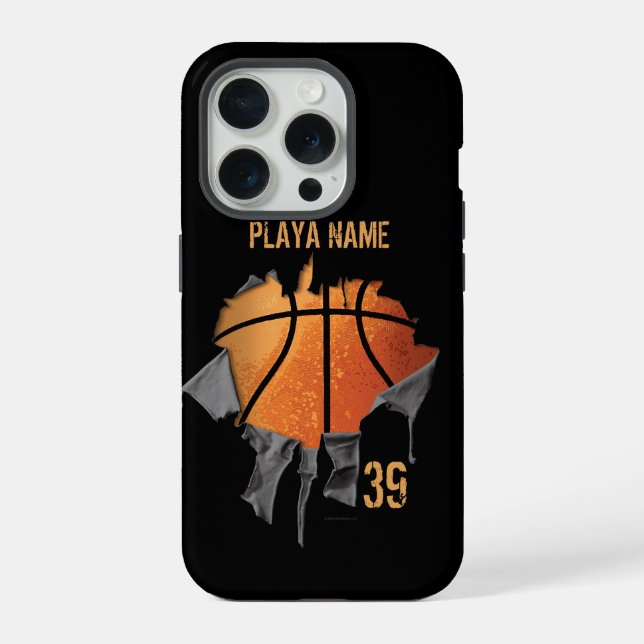Torn Basketball iPhone 15 Pro Hülle (Rückseite)