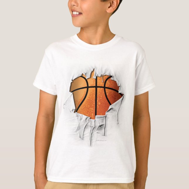 Torn Basketball (Nummer & Name) T-Shirt (Vorderseite)