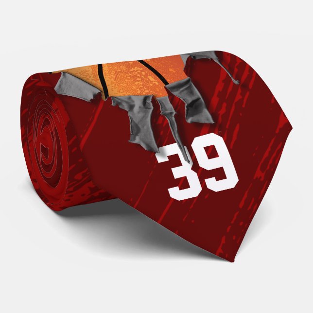 Torn Basketball (Personalisiert) Neck Tie Krawatte (Gerollt)
