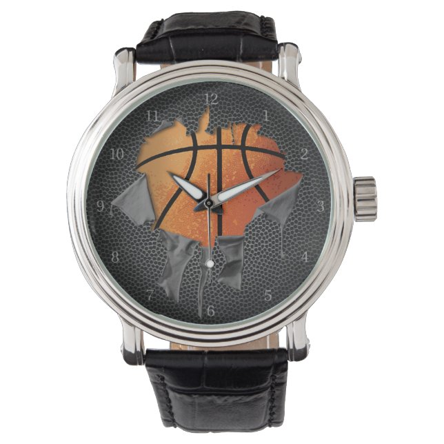 Torn Basketball (strukturiert) Armbanduhr (Vorderseite)