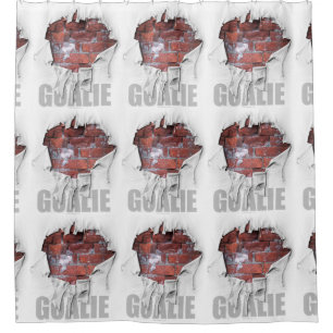 Torn Brick Wall Goalie (Fußball) Duschvorhang
