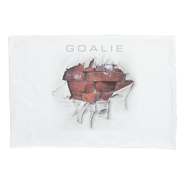 Torn Brick Wall Goalie (Fußball) Kissenbezug (Vorderseite)