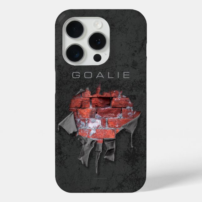 Torn Brick Wall Goalie (Hockey) Case-Mate iPhone Hülle (Rückseite)