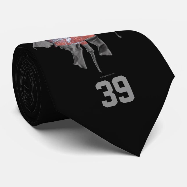 Torn Brick Wall Goalie (Hockey-Krawatte) Krawatte (Gerollt)