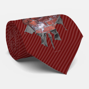 Torn Brick Wall Goalie (Hockey) Neck Tie Krawatte