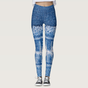 Torn Denim: Doppelblauer Jeans Frame Leggings
