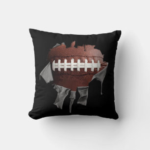 Torn Football Dark Kissen