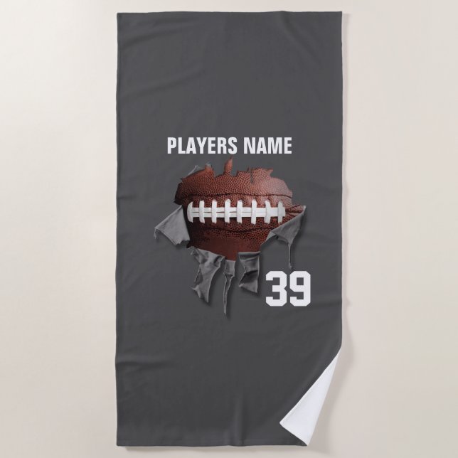 Torn Football Strandtuch (Vorderseite)
