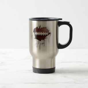 Torn Football Travel Mug Reisebecher