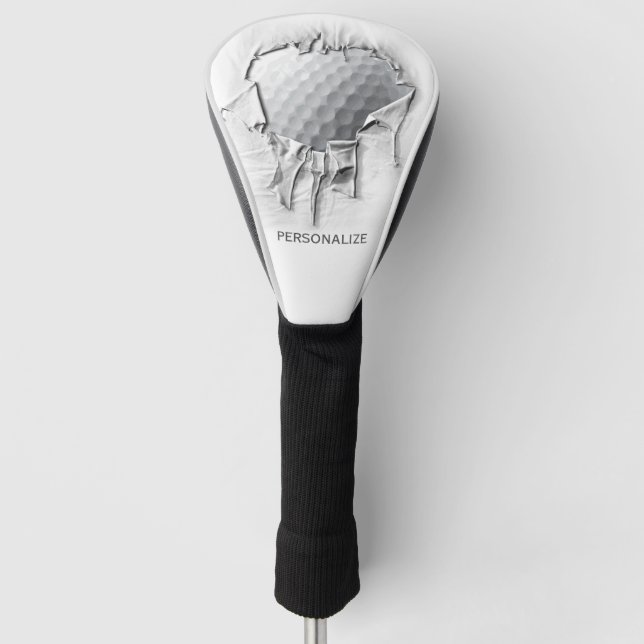 Torn Golf Ball Golf Head Cover Headcover (Vorderseite)