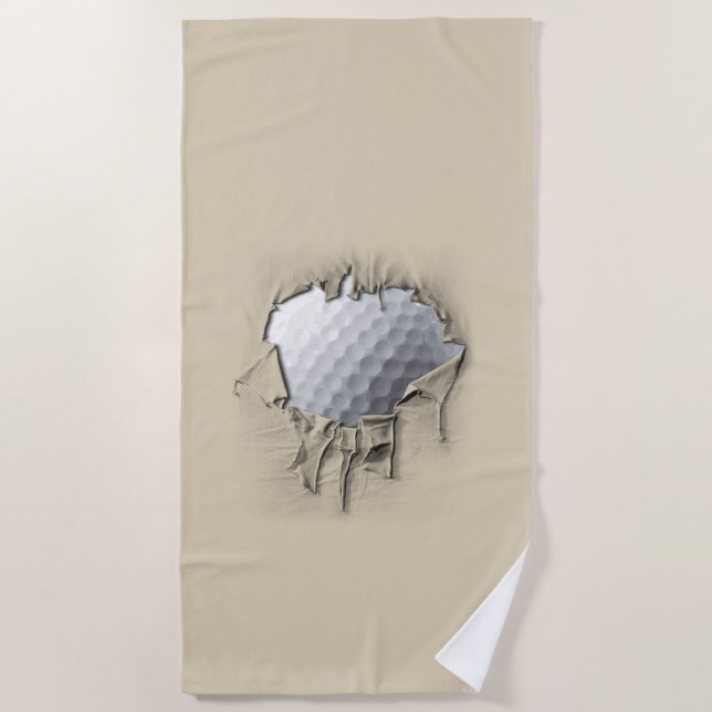 Torn Golf Ball Strandtuch (Vorderseite)