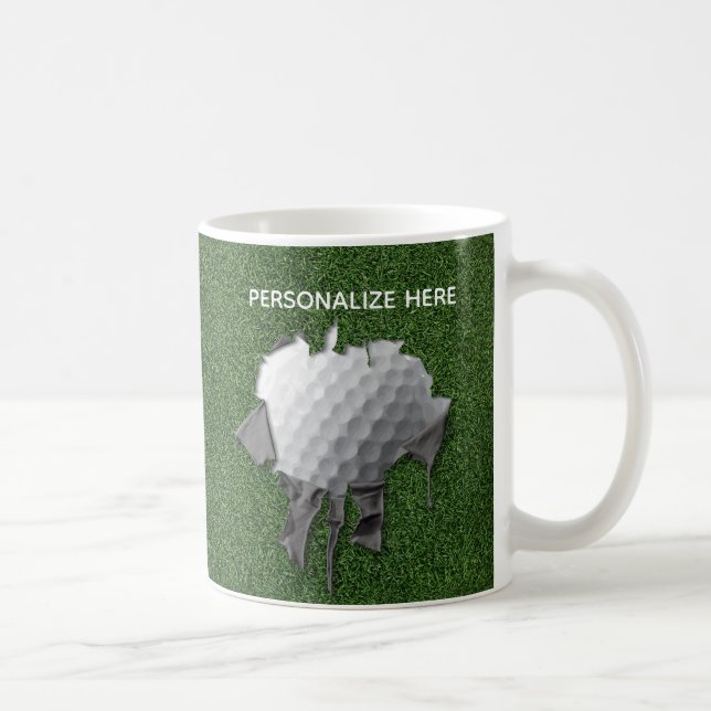 Torn Golf Ball Tasse (Rechts)