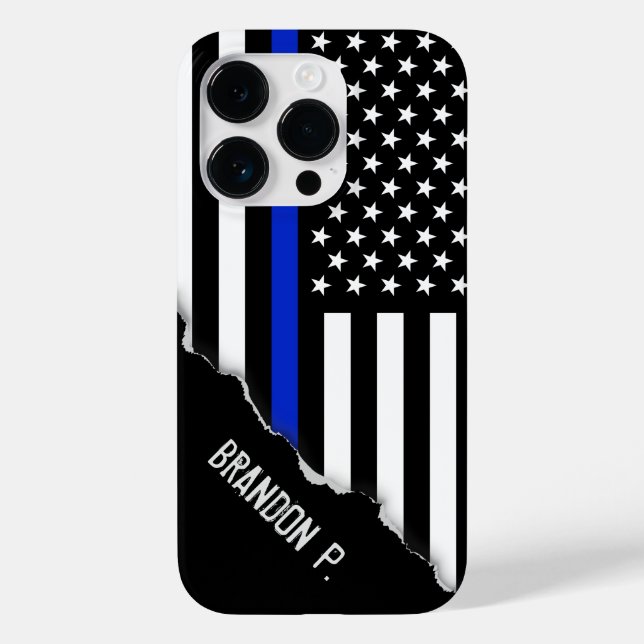 Torn Out Look Thin Blue Line American Flag title_seo2 (Rückseite)