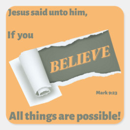 TORN PAPIER REVEALS "GLAUBEN" SQUARE STICKER