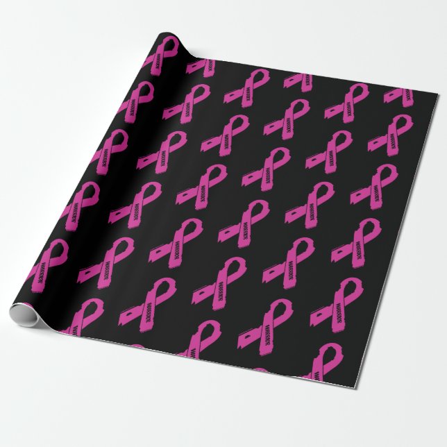 Torn Ribbon/Krieger...Brustkrebs Geschenkpapier (Ungerollt)