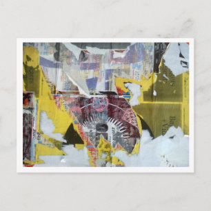 Torn-Schichten von Plakaten Postkarte