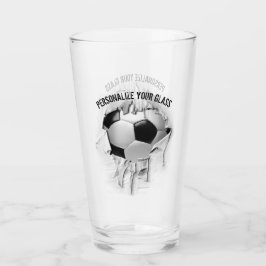 Torn Soccer (Personalisiert) Glas