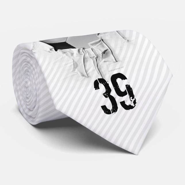 Torn Soccer (personalisiert) weiß Krawatte (Gerollt)