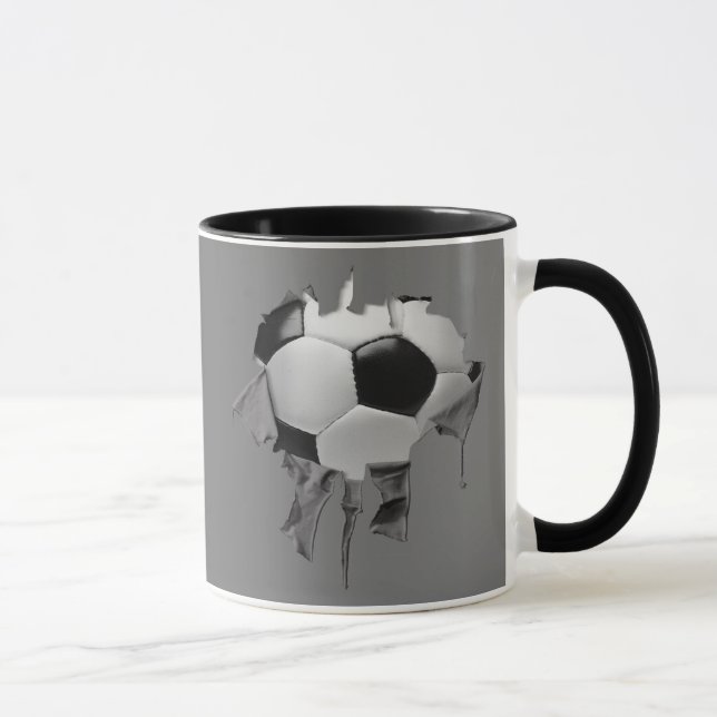 Torn Soccer Ringer Tasse (Rechts)