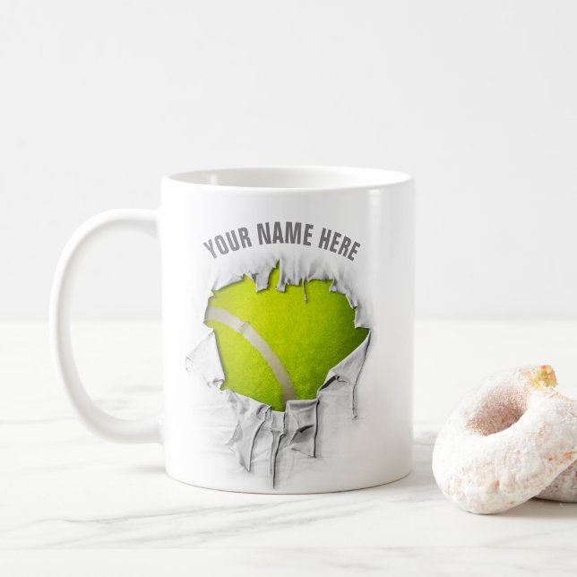 Torn Tennis Coffee Mug (Avec donut)