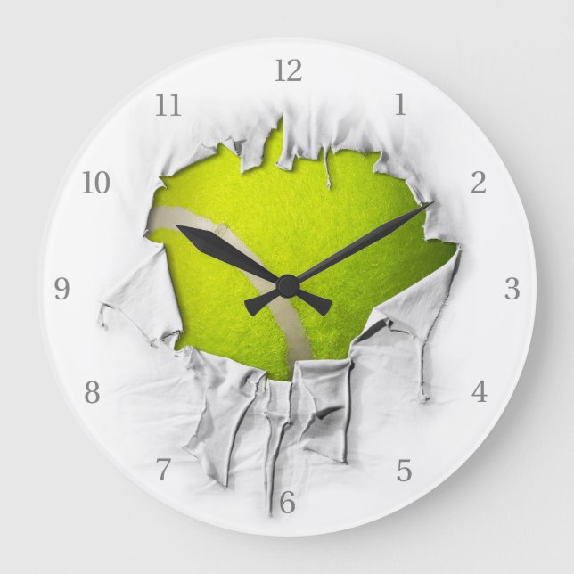 Torn Tennis Große Wanduhr (Vorderseite)