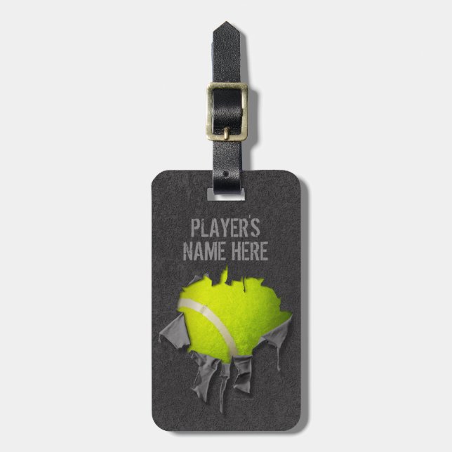 Torn Tennis (Personalisiert) Gepäckstück Gepäckanhänger (Vorderseite vertikal)
