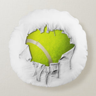 Torn Tennis Rundkissen Rundes Kissen