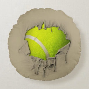 Torn Tennis Rundkissen Rundes Kissen