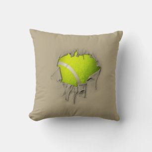 Torn Tennis Throw Kissen