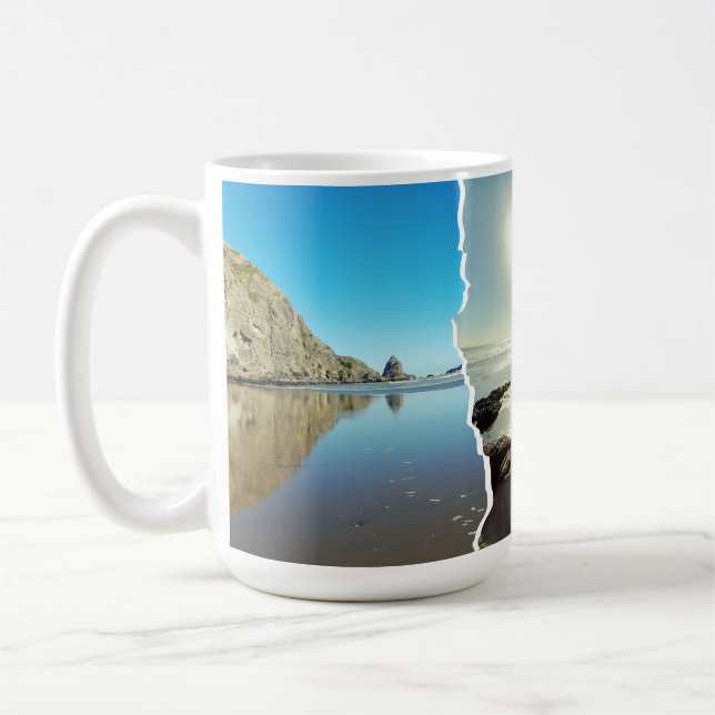 Torn Triptych Auckland West Coast View Kaffeetasse (Links)