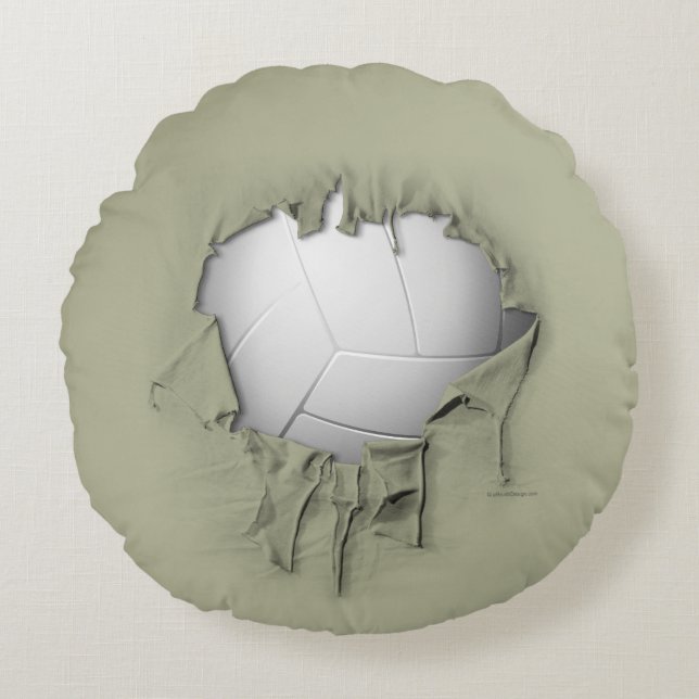 Torn Volleyball Rundkissen Rundes Kissen (Vorderseite)