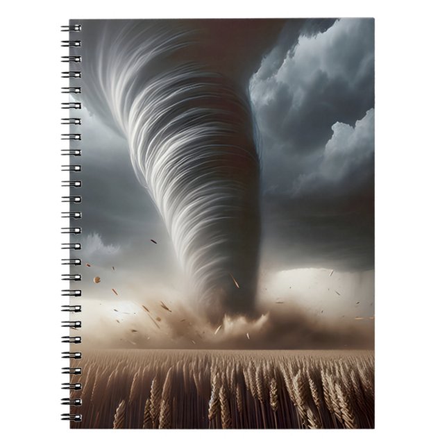 Tornado auf einem Gebiet im Mittleren Westen Notizblock (Vorderseite)