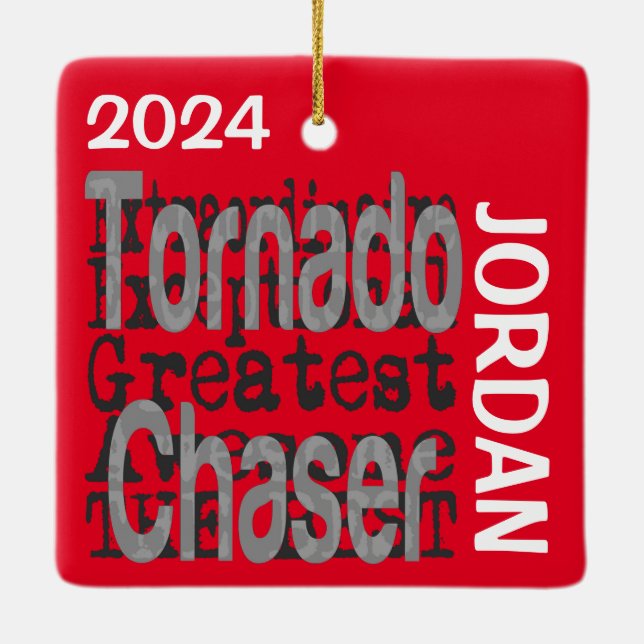 Tornado Chaser Extraordinaire CUSTOM Keramikornament (Rückseite)