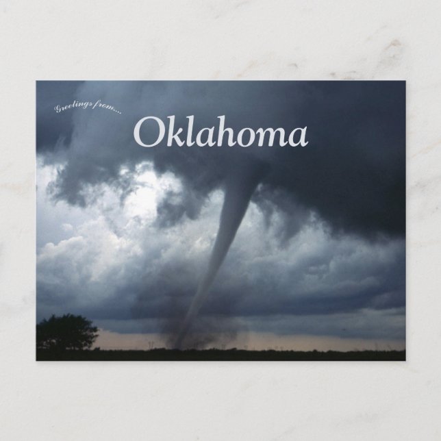 Tornado, der sich in Oklahoma berichtet Postkarte (Vorderseite)