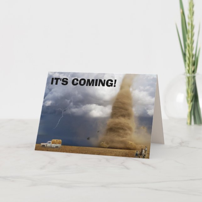TORNADO FUNNY-GEBURTSTAGSKARTEN KARTE (Vorderseite)