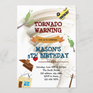 Tornado Geburtstagseinladung Einladung