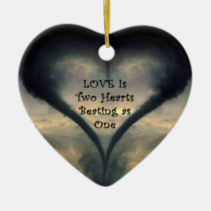 Tornado-Herz-Verzierung Keramik Ornament