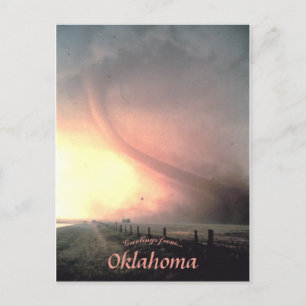 Tornado in der Nähe von Cordell Oklahoma Einladungspostkarte