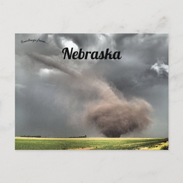 Tornado in Hildreth Franklin Landkreis Nebraska Postkarte (Vorderseite)