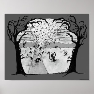 "Tornado of Crows" Poster (kein Text)