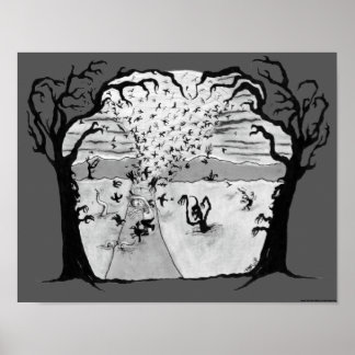 "Tornado of Crows" Poster (kein Text)