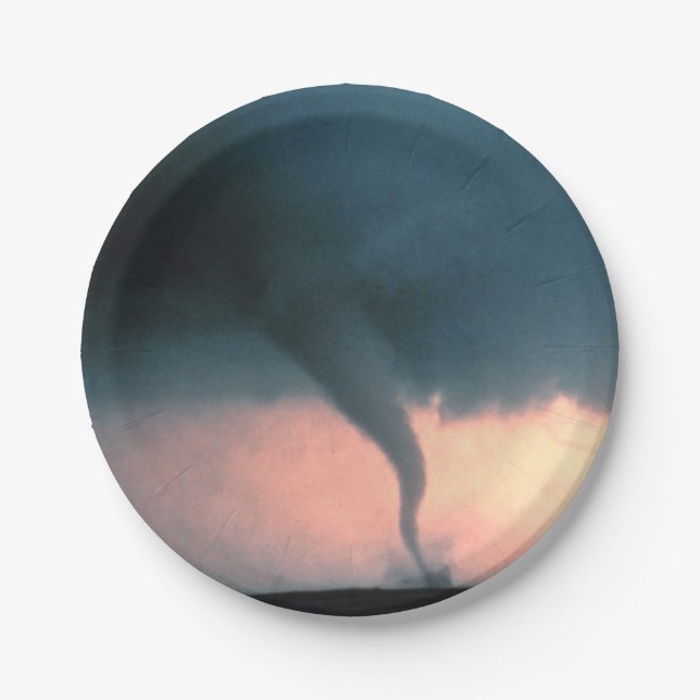 Tornado Pappteller (Vorderseite)