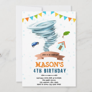 Tornado-Party Einladung