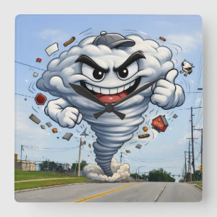 Tornado Quadratische Wanduhr